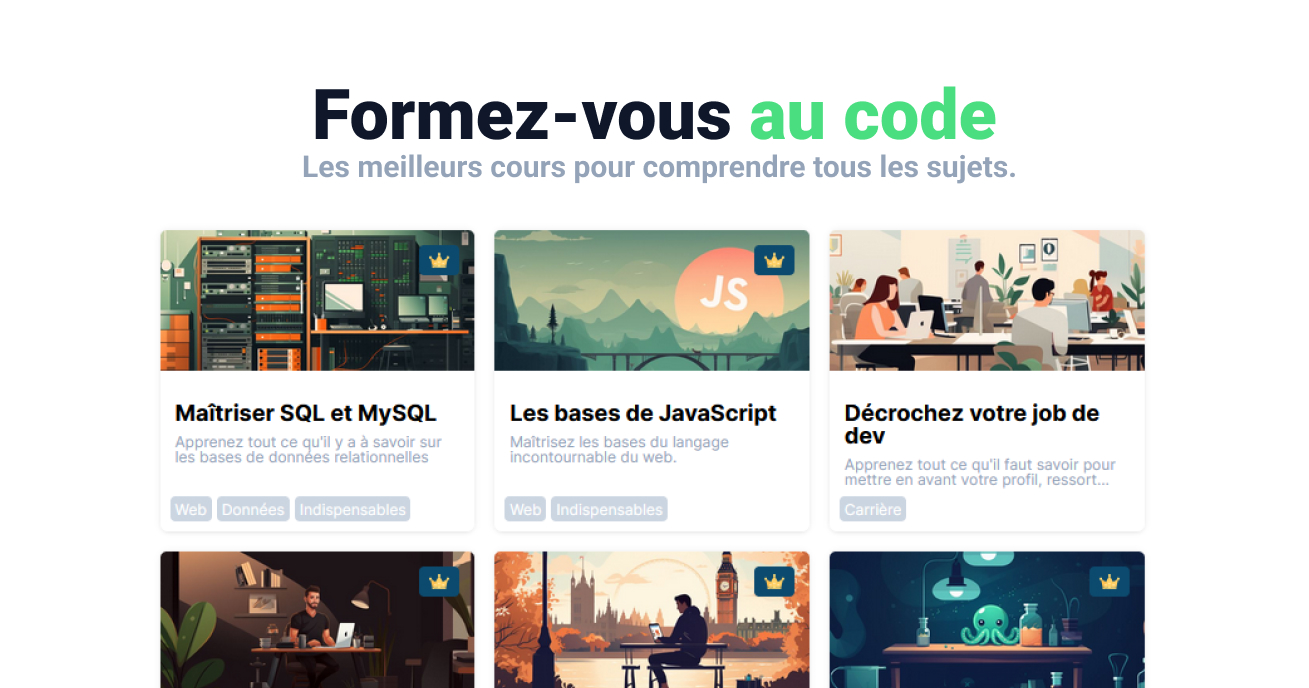 Tous Nos Cours Pour Apprendre Le Code Et La Programmation Code Garage Tous nos cours pour apprendre le code et la programmation code garage
